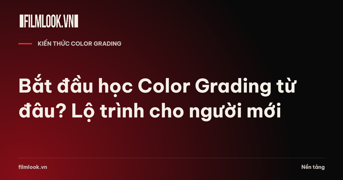 Học Color Grading từ đâu? Lộ trình 4 giai đoạn cho người mới
